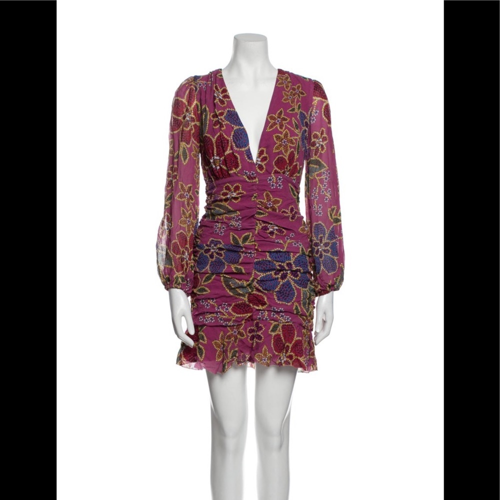 FARM Rio Floral Mini Dress - Pink and Blue